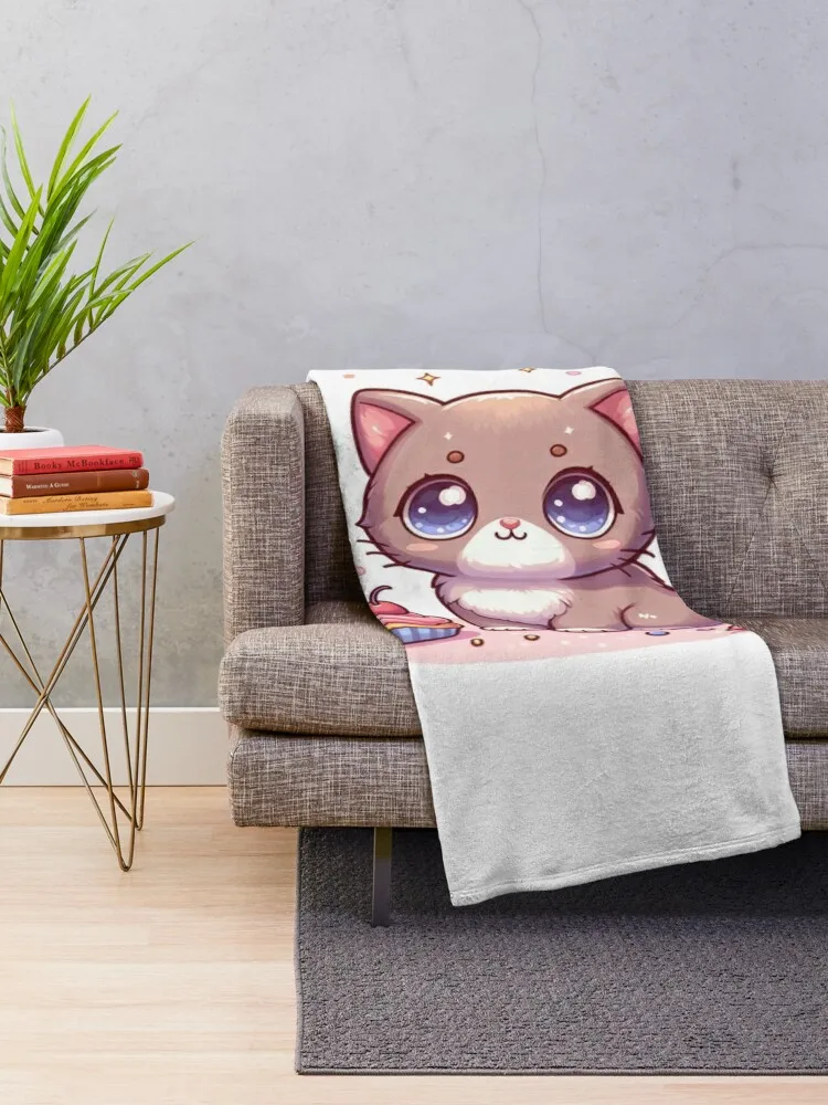 Sweetie cat Throw Blanket Blankets For Bed Polar Blankets