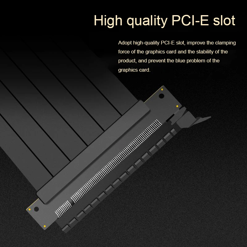 Imagem -05 - Cabo Riser Pcie X16 para Placa Gráfica Cabo de Extensão Gpu Pci Express Riser Extensor Blindado Velocidade Total 3.0