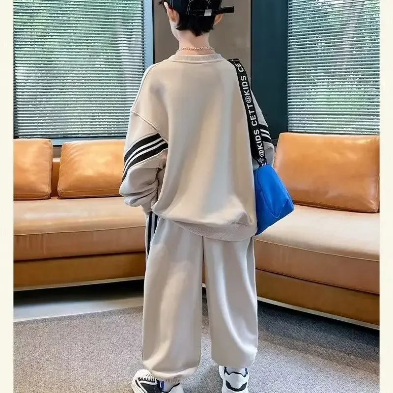 

2025 New Spring Boys Sports Suit Cool Autumn Clothes 2-piece Set Casual Style Big Kid Men's Clothing Trendy Children's Wear