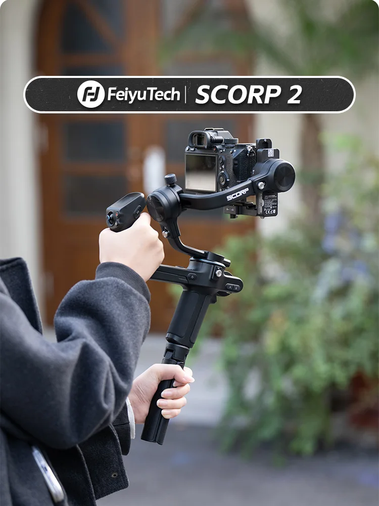 FeiyuTech SCORP 2 Camera Gimbal Stabilizer 3-Axis Handheld Mirrorless DSLR for Sony ZVE10 A7IV A6400 Canon R Nikon  Feiyu Tech