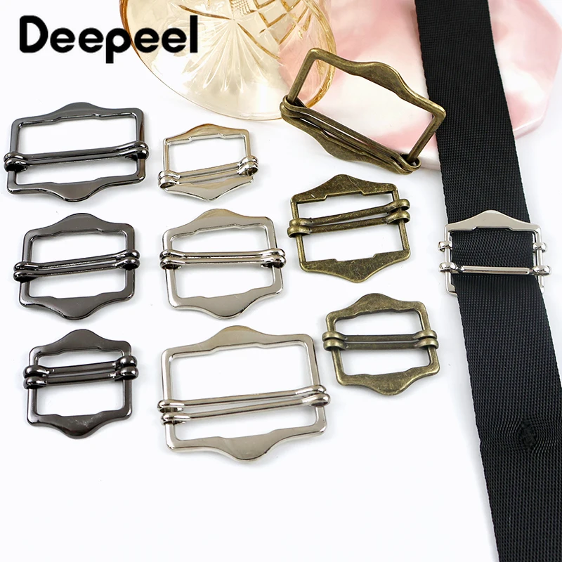

10/20Pcs 20-40mm Metal Tri Glide Slider Buckles Backpack Double Pin Hook Webbing Adjust Belt Buckle Coat Clips Clasp Accessories