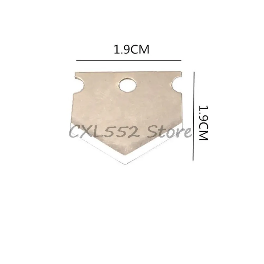 10 sztuk ostrze 19x19mm dla nylonu pcv PU plastikowa rurka i wąż Cutter z uciętym noskiem do 12mm 16mm narzędzie szczypce