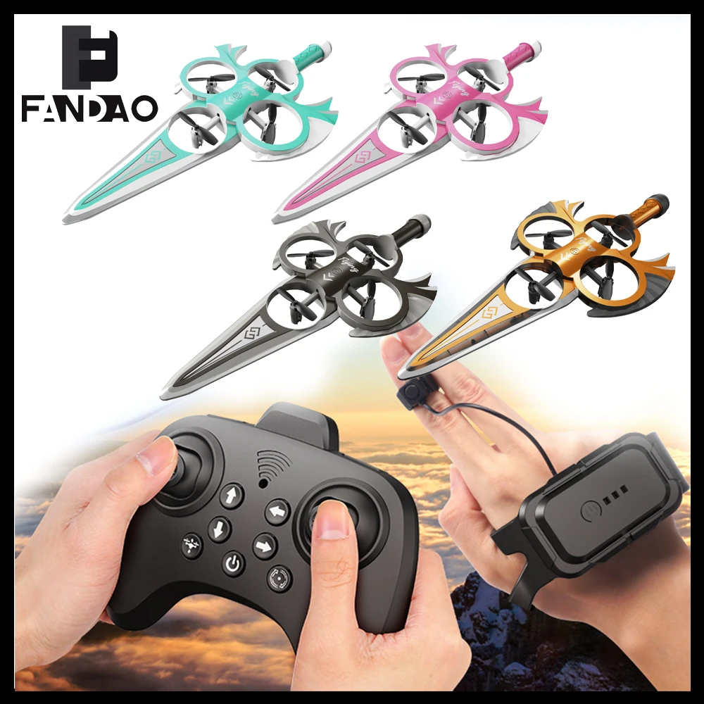 

Tactical Flying Sword RC Glider Airplane Toy 360°Flip Drop-Resistant One-Key Sword Mode Easy Takeoff Landing for Children's Gift