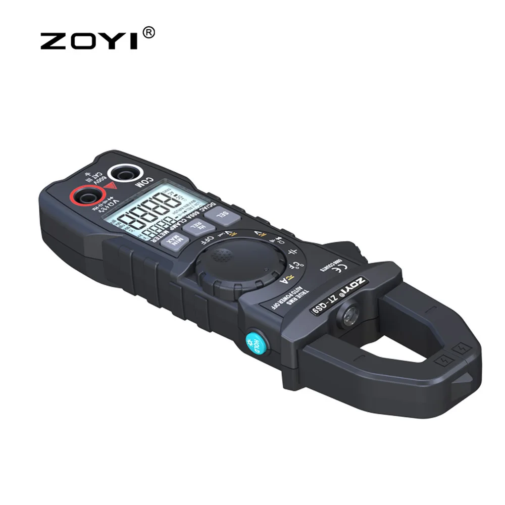 Imagem -02 - Zoyi Zt-qs9 Faixa Automática Tensão Mensurável Resistência on Off Temperatura Queima Inteligente Prevenção ac dc Clamp on Meter