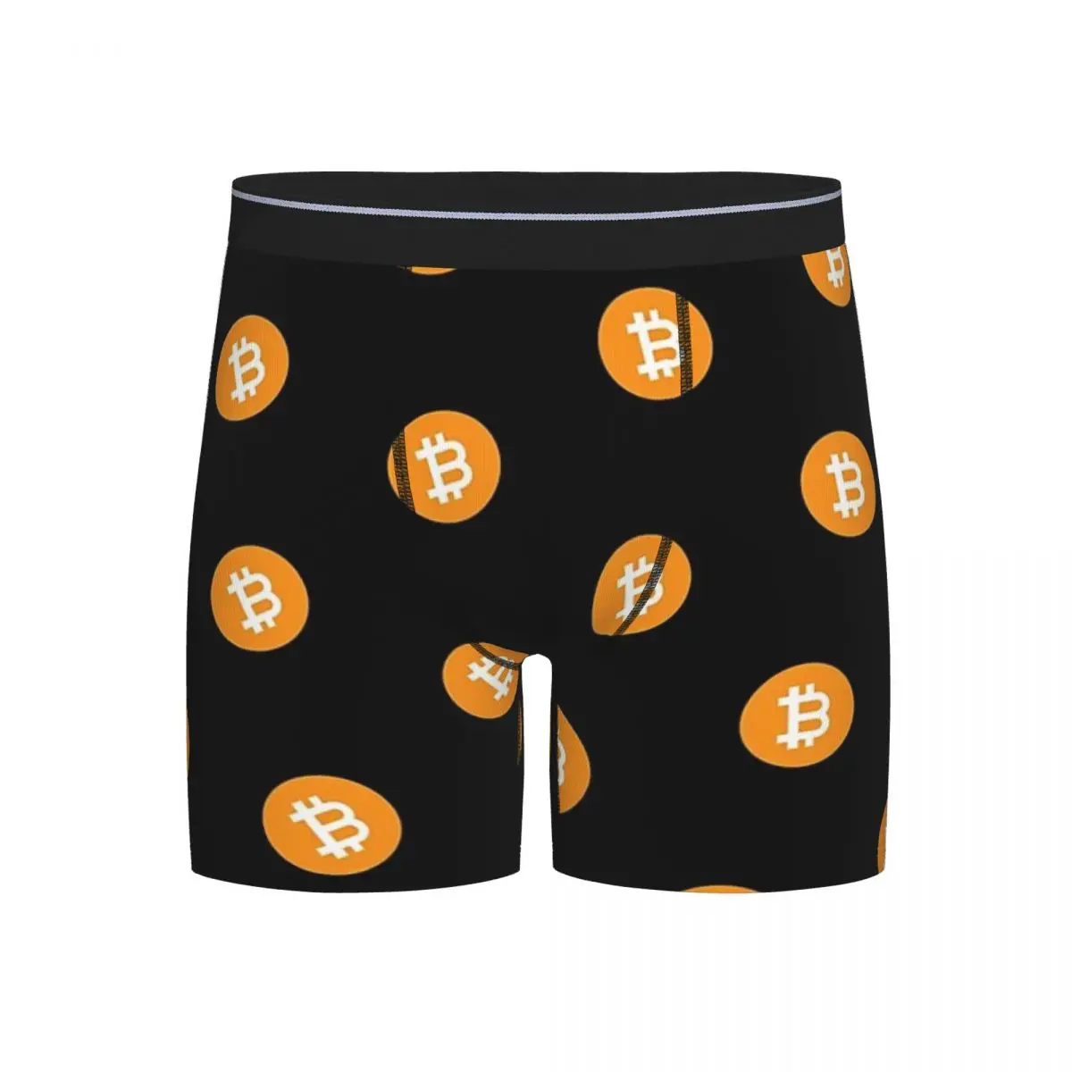 

Long Boxer Underpants Shorts Bitcoin Cryptocurrency Panties Men's Breathable Underwear for Homme Man Boyfriend Gift