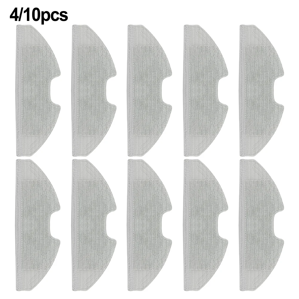 Microfiber Mop Panos para RoboVac G10, Substituição Cinza, Limpeza, Fácil Instalação, Novo, 4 PCs, 10 PCs