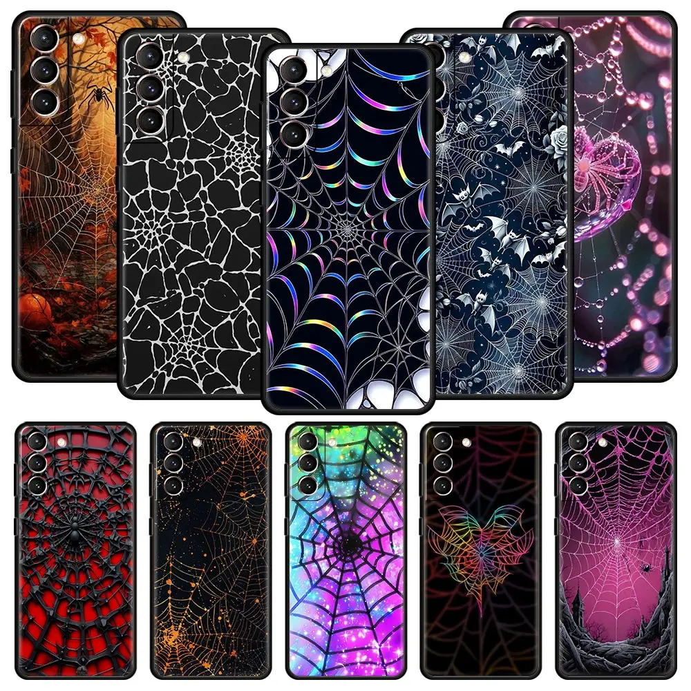Spider Web Phone Case Cover for Samsung Galaxy S26 S25 S24 S23 S22 S20 S21 FE Ultra S25 Edge Plus 5G Soft TPU Shell Fundas Capas