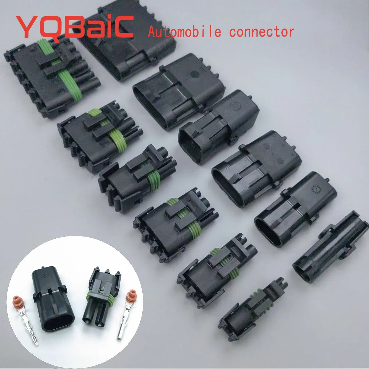 2.5mm Series Automobile Cable Connector Plug 1P 2P 3P 4P 6P Male Female Injector Socket Waterproof