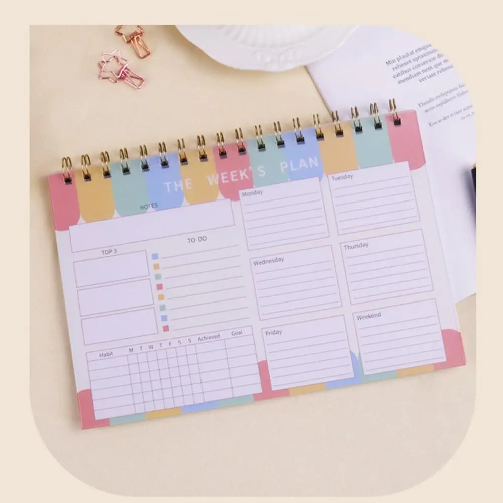 Prioritaire Taakorganisator Spiraalbinding Wekelijkse Planner Notitieblok Voor Dames Mannen Persoonlijke Organisator To-Do Lijst Bureaublad Voor Kantoor