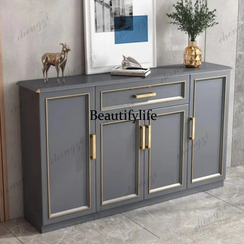 F4567 White Modern Nordic Shoe Cabinet Cream Cupboard House Luxury Metal Shoe Rack Organizer Storage Armoire Chaussures