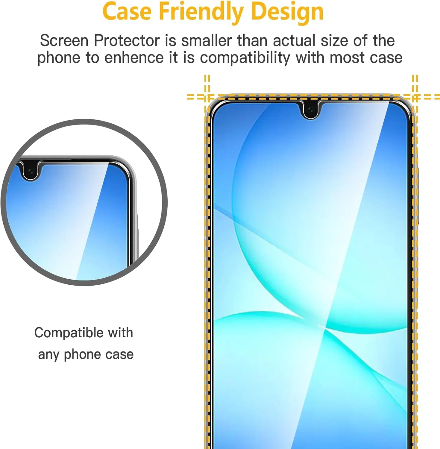 1/4 Stück gehärteter Glas-Displayschutz für Samsung Galaxy A27 – Smartphone-Schutz, geeignet für die Samsung A27-Serie – Detail 2