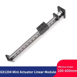 100mm-600mm Stroke Electric Mobile Sliding Table Module Rail SFU1204 Ballscrew Slide Cross Linear Stage Guide Platform CNC