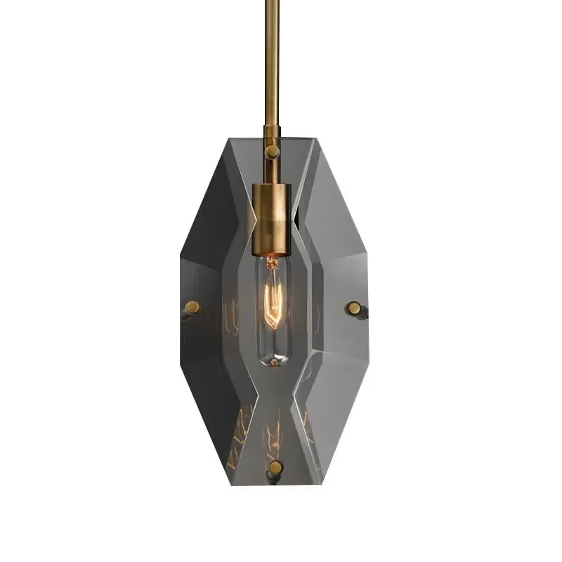 Modern light luxury all-copper crystal lamps, restaurant bar, model room, personality creativity