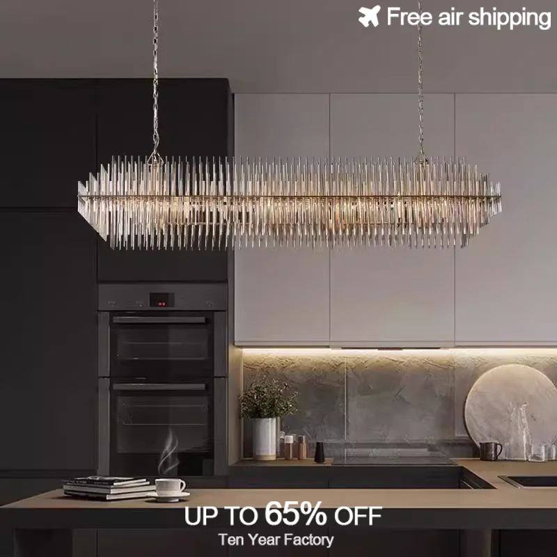 

Creative Custom Stainless Steel Rectangular Suspension Chandelier Modern Hanging Pendant Light Ideal for Living Room and Hotel D