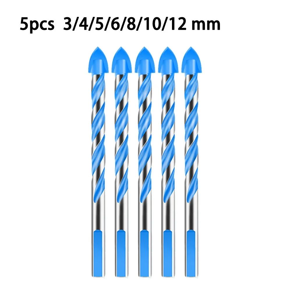 5pcs Carbide Triangle Drill Bits Marble Drilling Glass Tile Ceramic Hole Opening Drill Bit For Porcelain Floor Tiles Marble