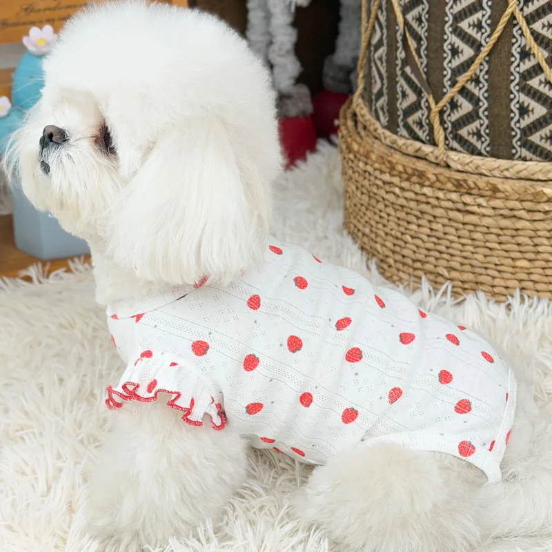 Pijama estampado overol para perros pequeños verano Yorkie cachorros - imagen 4