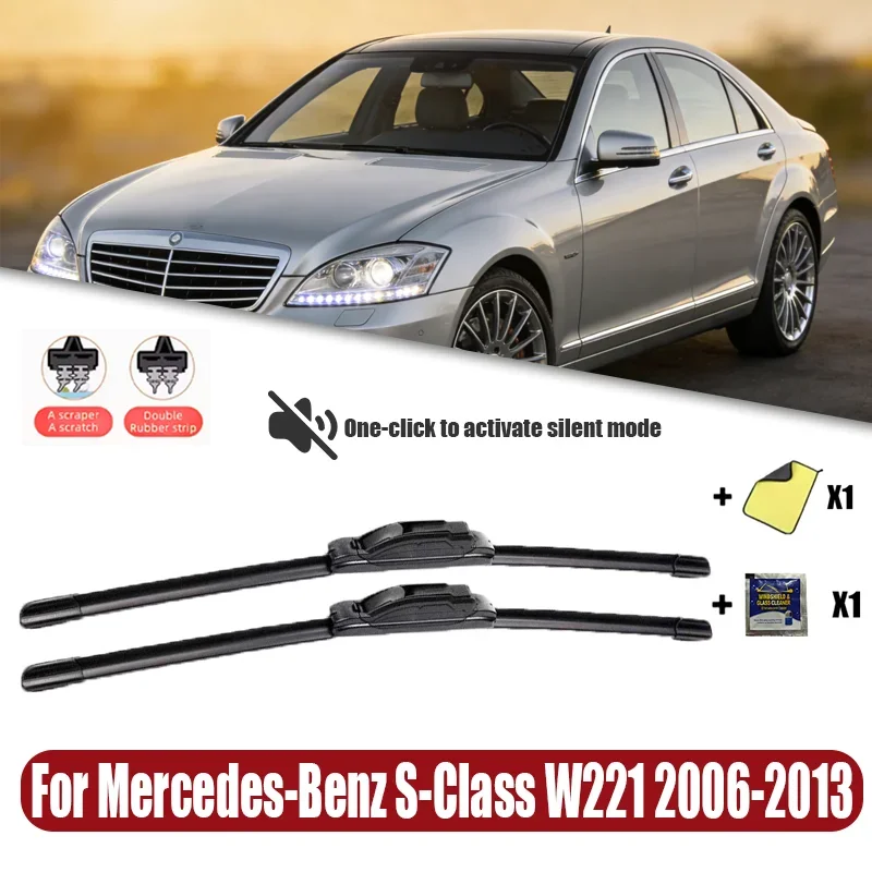 

27'+27' Car Wiper Front Wiper Blade for Mercedes-Benz S-Class W221 2006-2013 Side Pin Windshield Windshield Front Window
