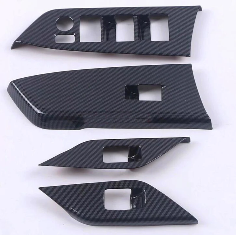 For TOYOTA Sienna (XL40) 2021 2022 Carbon Fiber Style Door Window Armrest Cover Switch Panel Trim Molding Garnish