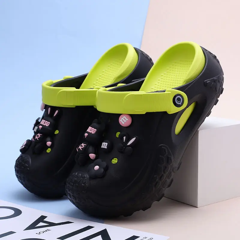 2024 new women clogs decorative charms girl\'s garden shoes eva soft cloud slide outdoor indoor beach