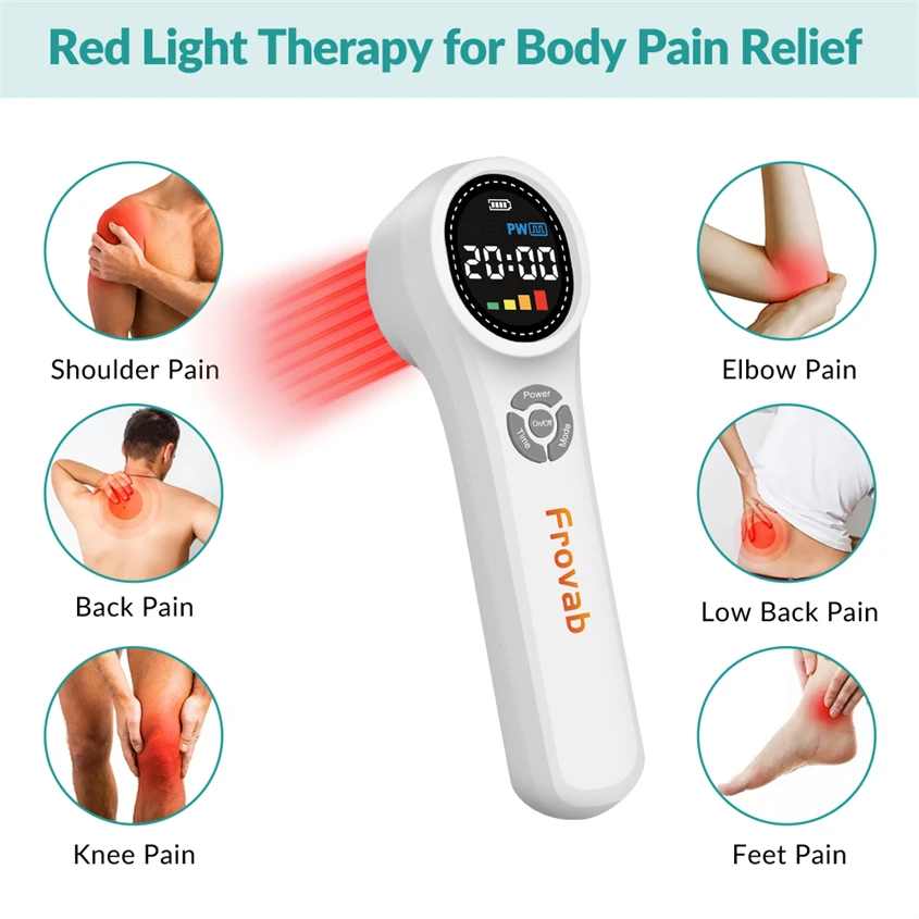 Portable Healing Laser Therapy 24 Diodes Cold Laser Therapy for TMJ Tennis Elbow Sciatica Ulcers Low Level Laser Therapy at Home