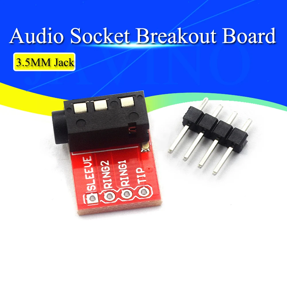 5Pcs 3.5mm Plug Jack Stereo Plastic + Metal TRRS Headset Audio Socket Breakout Board Extension Connector Module 3.5mm jack