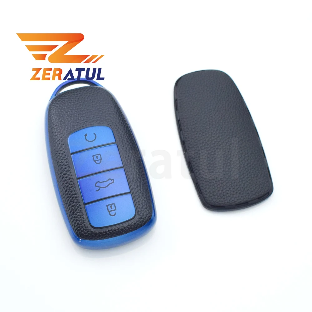 

4-кнопочный кожаный чехол из ТПУ для смарт-ключа автомобиля для Chery Tiggo 8 Pro Tiggo 8plus New 5 plus 7pro, сумка без ключа, защита