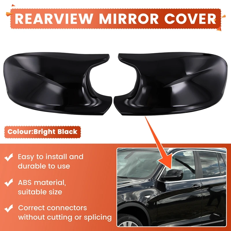 

Car Rear View Caps Door Wing Shell Case Side Mirror Cover For BMW X1 E84 2010-2013 X3 F25 2010-2013