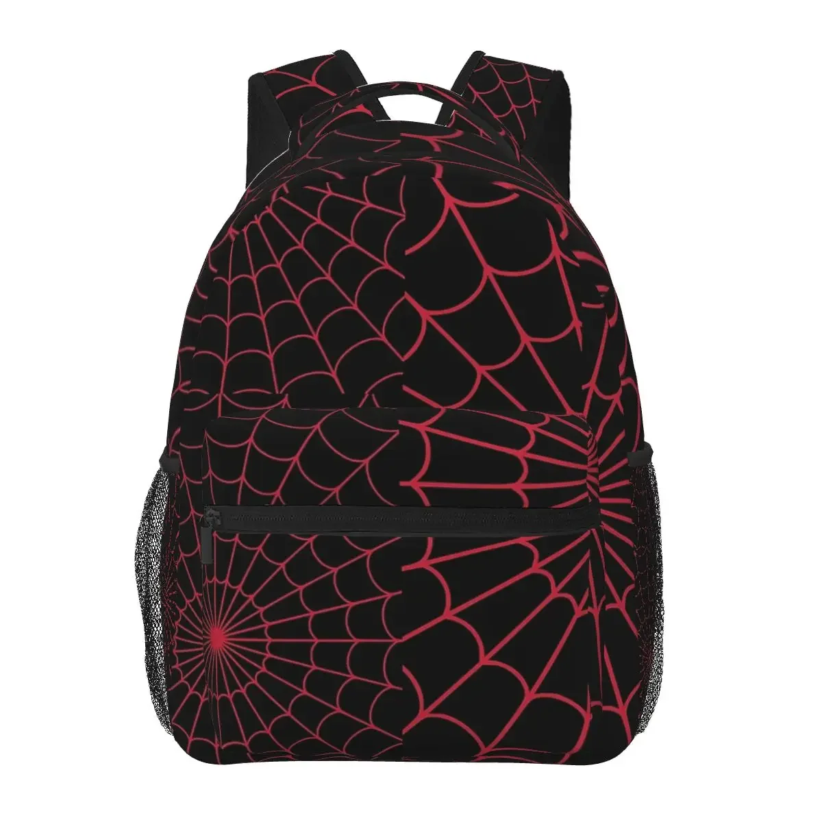 Black And Red Spider Web Backpacks Boys Girls Bookbag Children School Bags Cartoon Kids Rucksack Shoulder Bag Large Capacity