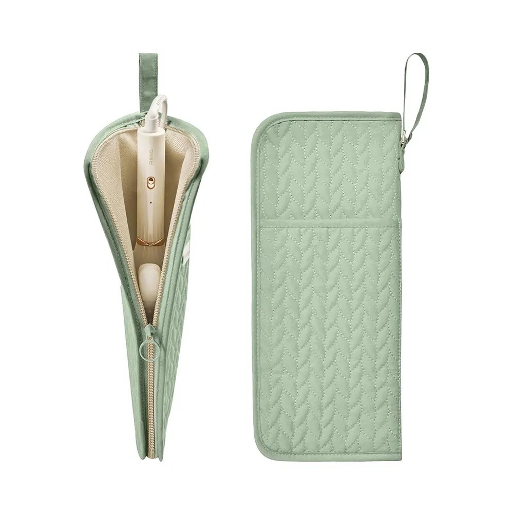 2 in 1 Hair Tools Storage Mat and Organizer Pouch for Hot Styling Tools Flat Irons Curling Wands Compact Design