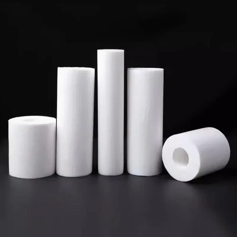 1Pcs White PTFE Tube - Polytetrafluoroethylene Hollow Pipe Rod Environment-Friendly Non-Toxic OD 10-25mm ID 5-20mm Plastic Tube
