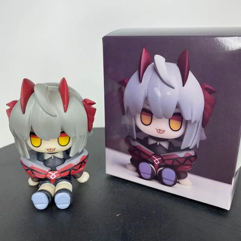 귀여운 Arknights Silent Texas Chibi 피규어 귀여운 데스크탑 장식품 소장용 애니메이션 피규어 책상 장식 장난감 선물