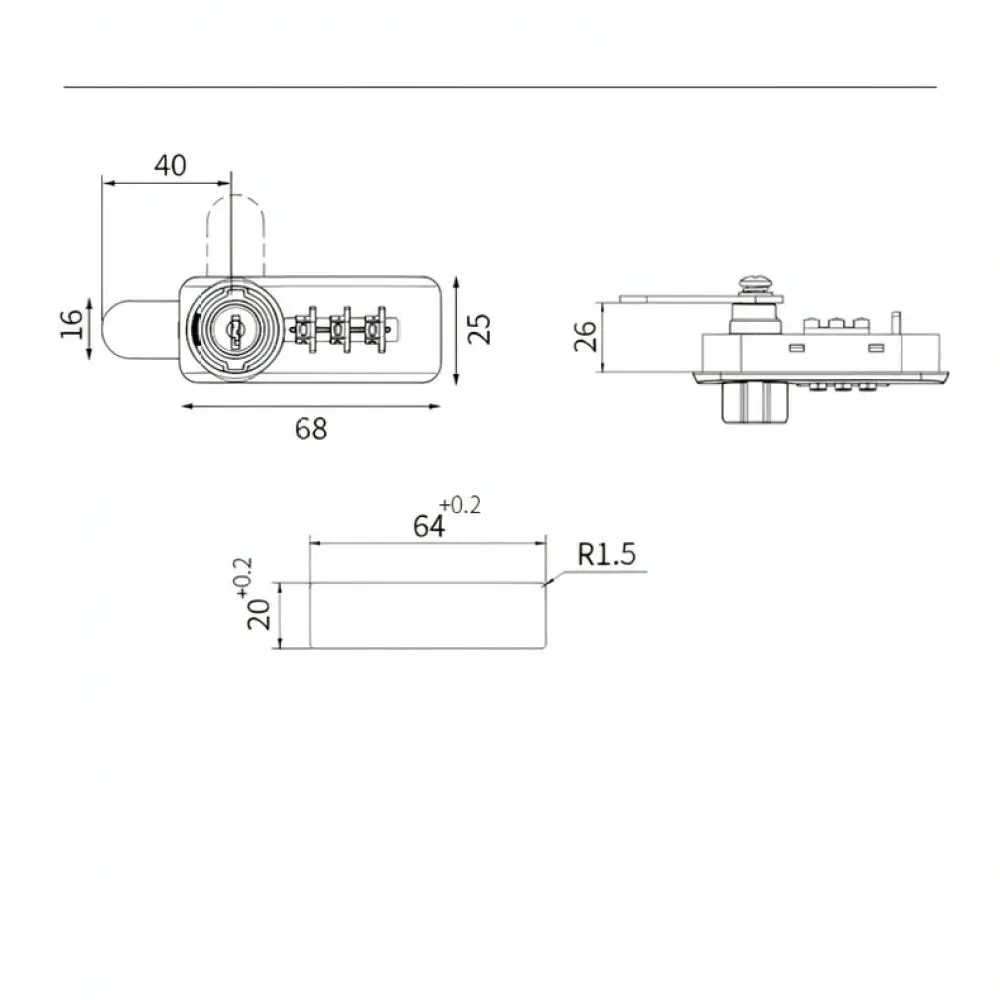 Security Mechanical Code Lock 3 Dial Password For DaBei Locker Filing Cabinet Office Steel Drawer Furniture Hardware