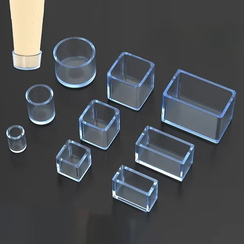 4pcs 가구 컵 레벨링 피트 홈 장식 의자 다리 모자 고무 피트 보호대 패드 가구 테이블 커버 양말 플러그 커버