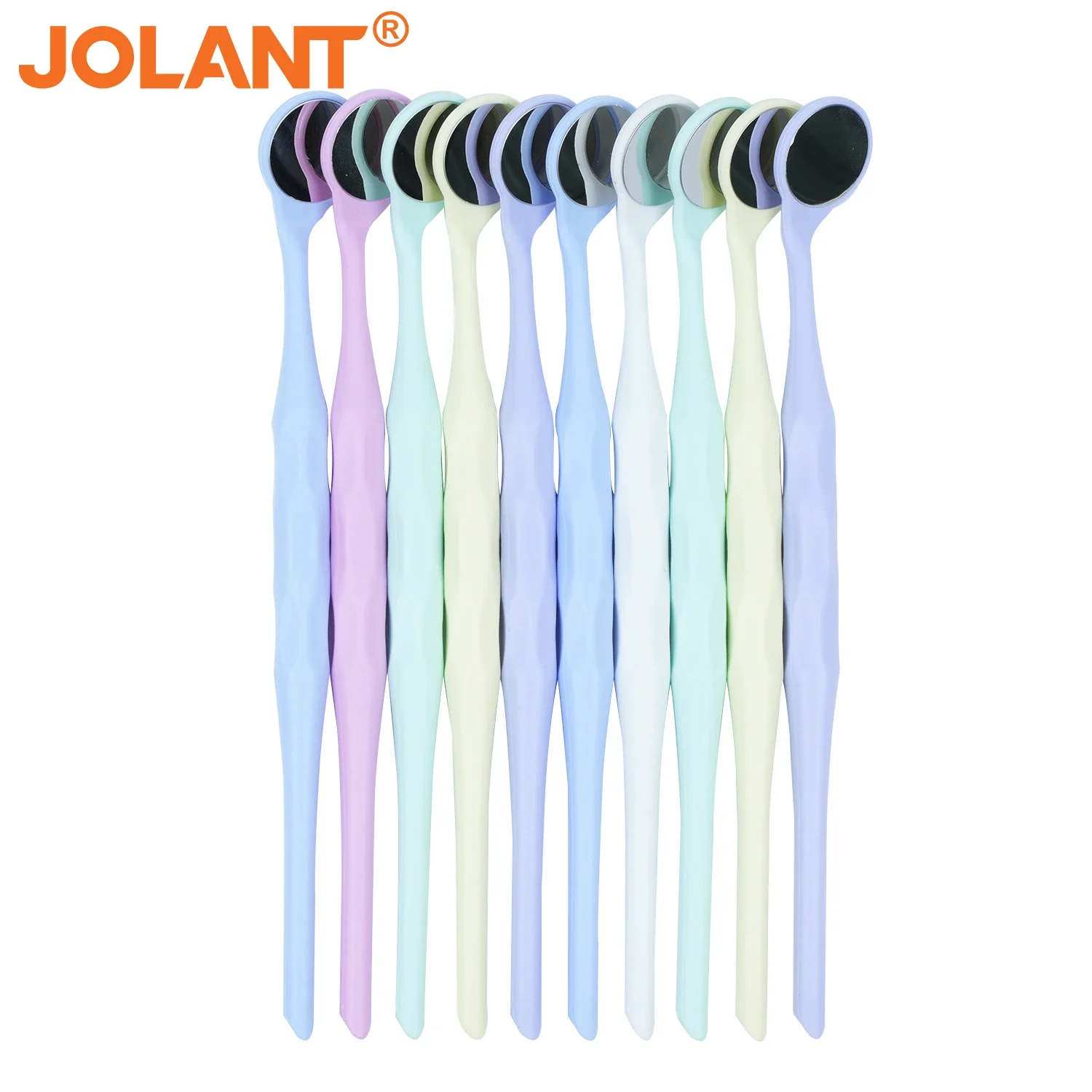 

JOLANT 10pcs/Box With Random Colors Dental Single/Double Sided Mouth Mirrors With Handle