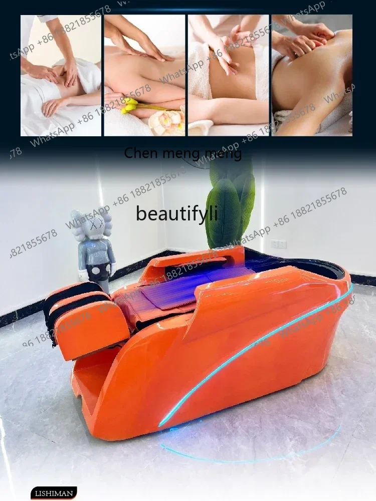 X سرير شامبو للتدليك الكهربائي الذكي، سرير علاج لتدوير المياه وتبخير الرأس #2