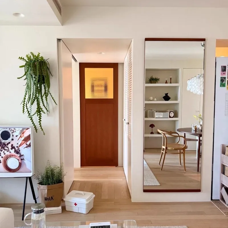 Long Aesthetic Mirror Nordic Makeup Girls Decoration Modern Items Funky Mirror Luxury Accessories Espelhos Home Decorations