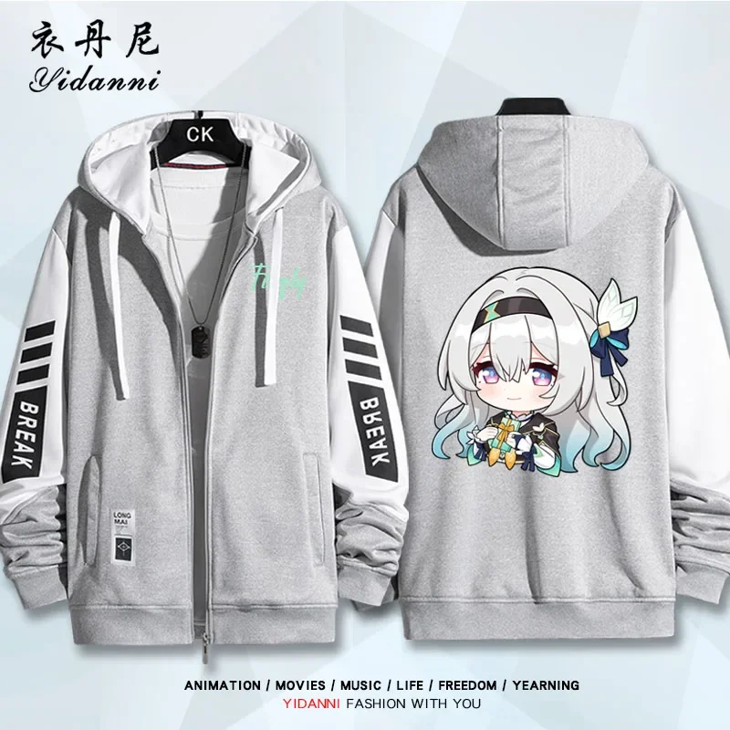 2025 NEW Game Honkai: Star Rail Firefly Long Sleeve Jacket Zipper Hoodie Women Men Fashion Student Hooded Spring Autumn Coat