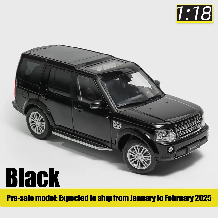 WHELART 1/18 2014 Land Rover Discovery 4 die cast Model Black Green Metal car model Static decoration Holiday gift collection