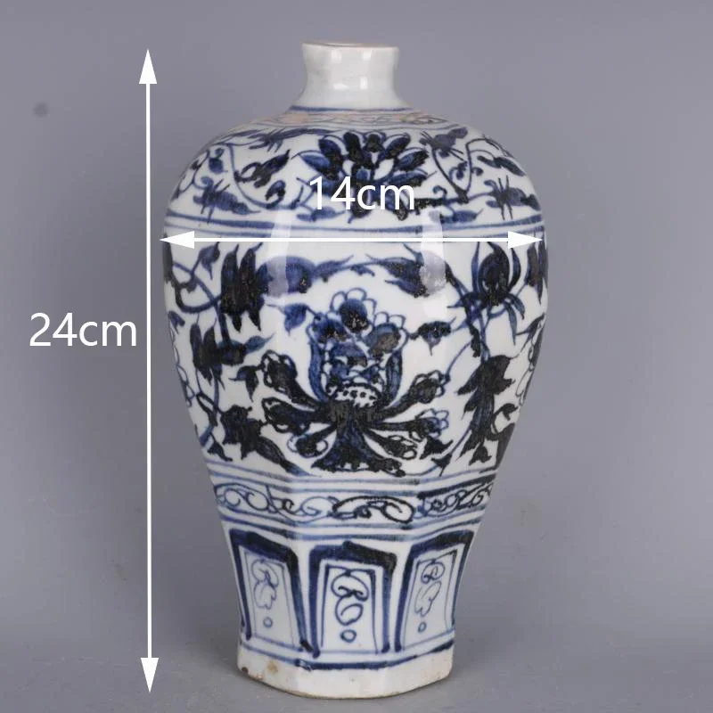 Chinese Blue And White Porcelain Vase Hand Paint Ceramic Vases For Flowers Large Ancient Narrow Neck Vase