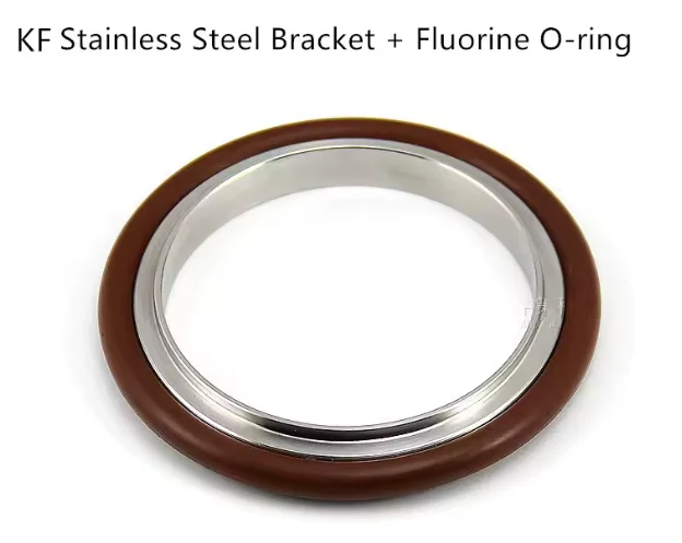 5 قطعة الفولاذ المقاوم للصدأ 304 KF16 KF25 KF40 KF50 مركز قوس مع الفلور O-حلقة للأنابيب ثلاثي المشبك