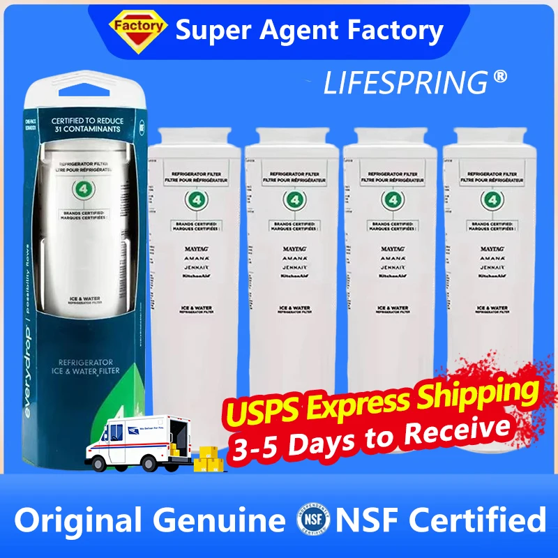

USPS Fast Delivery, compatible with Whirlpool EDR4RXD1 Refrigerator Water Filter 4396395 Maytag UKF8001 UKF8001AXX RFC0900A