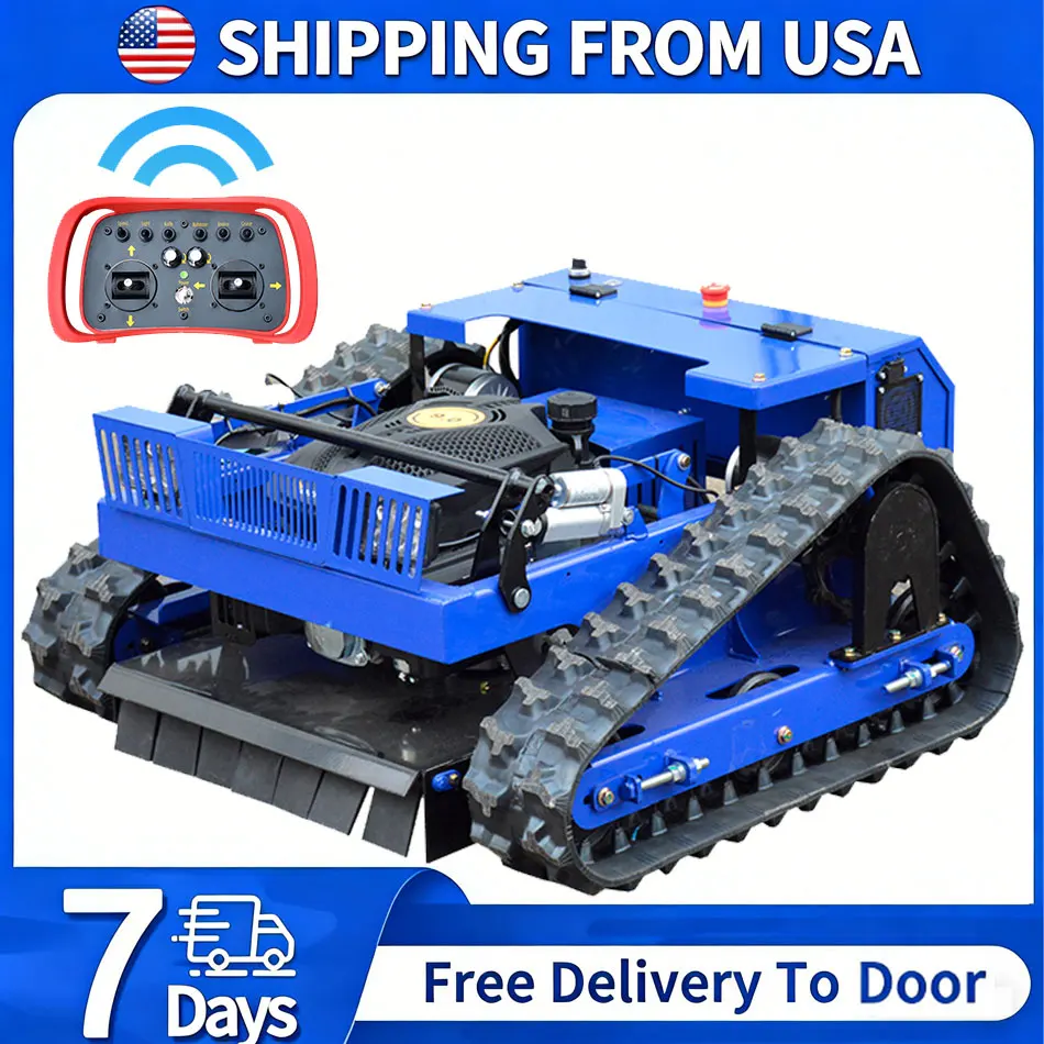 

Бесплатная доставка и разгрузка со склада в США: Газонокосилка с дистанционным управлением, регулируемая по высоте, на гусеничном ходу