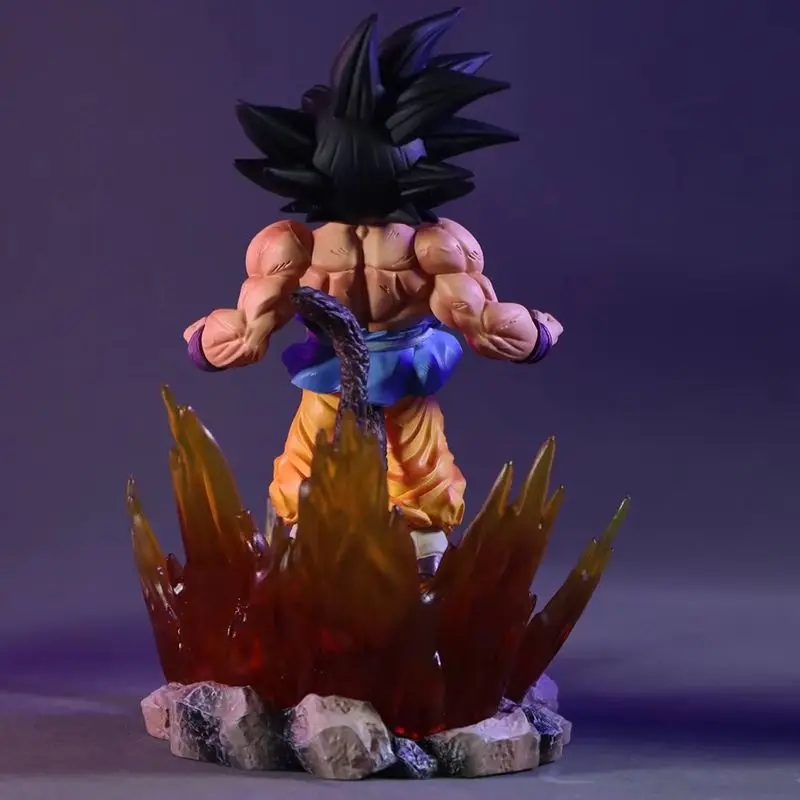 Nueva alta calidad 19cm Shk Kai Ape Series No.2 Glow Black Hair Super Four Goku figura Pvc Goku Anime modelo ornamento regalo de cumpleaños