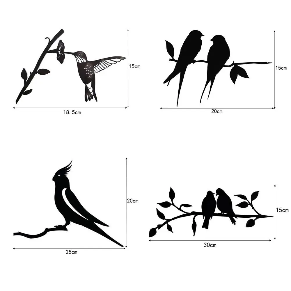 Ręcznie robiona stalowa sylwetka ptaków metalowa ozdoby z wzorami zwierząt ogrodowa przydomowa gałąź ptaki ogrodowe artystyczna dekoracja posągi