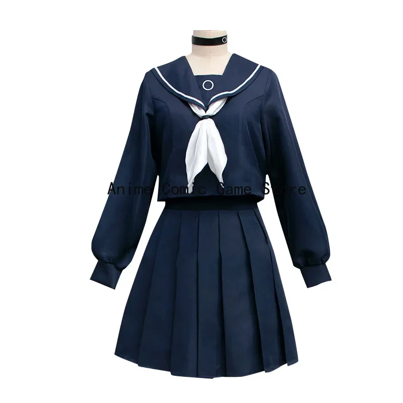 Arquivo Azul Purana Peruca Cosplay Costume para Mulheres, Projeto Anime, MX Arona, Jk, Saia de Marinheiro, Longo Trench Coat, Roupa Festa Halloween