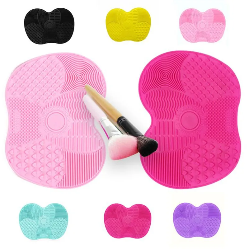 1PC Almohadilla de silicona para limpiar brochas de maquillaje - Herramienta manual de gel para limpiar brochas de base, herramienta manual para el cuidado de la belleza