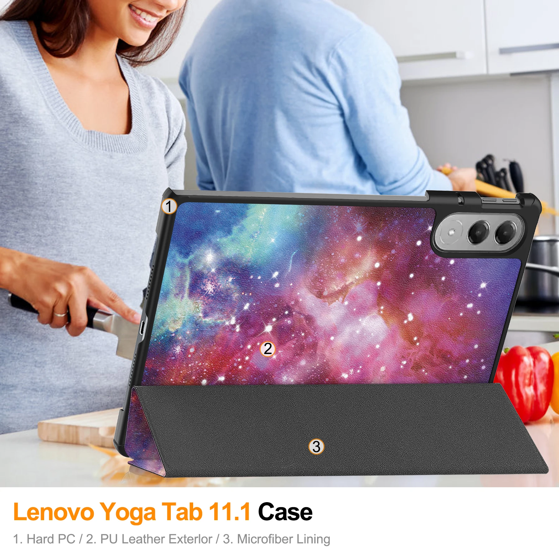 Smart Funda For Lenovo Xiaoxin Pad Pro GT Case 11.1 Inch 2025 Trifold PU Leather Stand Cover for Lenovo Yoga Tab 11.1 TB710FU #R