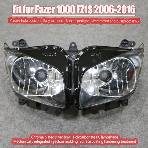 ヤマハフェーザーモーターサイクルヘッドライト,ヘッドライトアセンブリ,fz1s,FZ1-S,sa,2007, 2008, 2009, 2010, 2012, 2006 - 2013