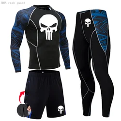 Compression Sportswear Running Suit Men Winter Thermal Underwear Long Sleeve Shirt Bottoms Cycling Jogging Base Layer Sports 4XL