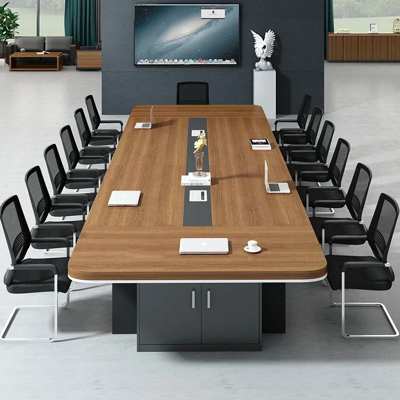 Office furniture new rectangular desk conference table long table simple and modern, conference negotiation table and chair